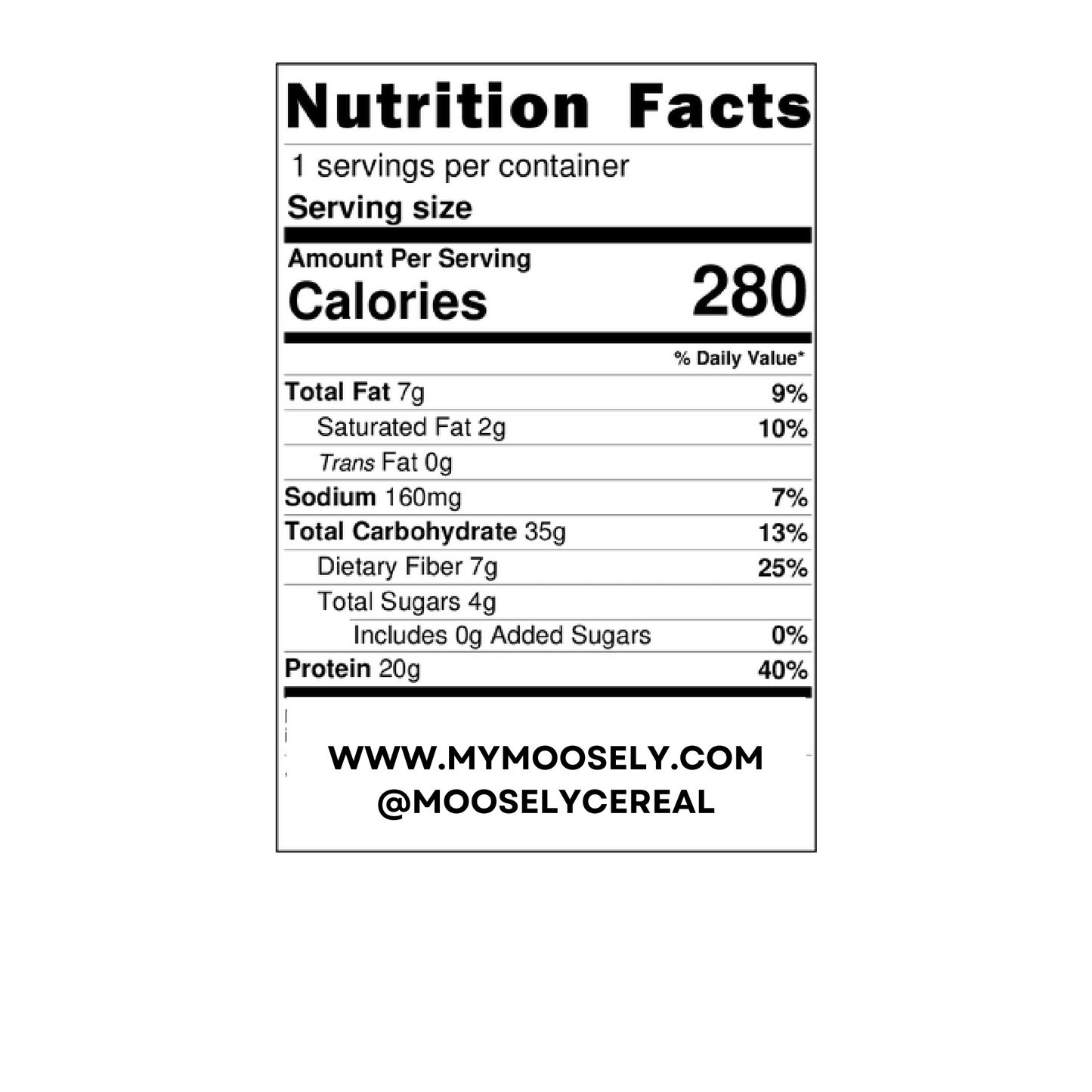 The "Bull" (Large Bag: 10 servings): Blueberry Protein Crunch